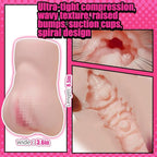1.7lb Pocket Pussy 2-in-1 Male Masturbator – Realistic Soft Feel, Textured Inner Canal, Reusable Adult Pleasure Sleeve