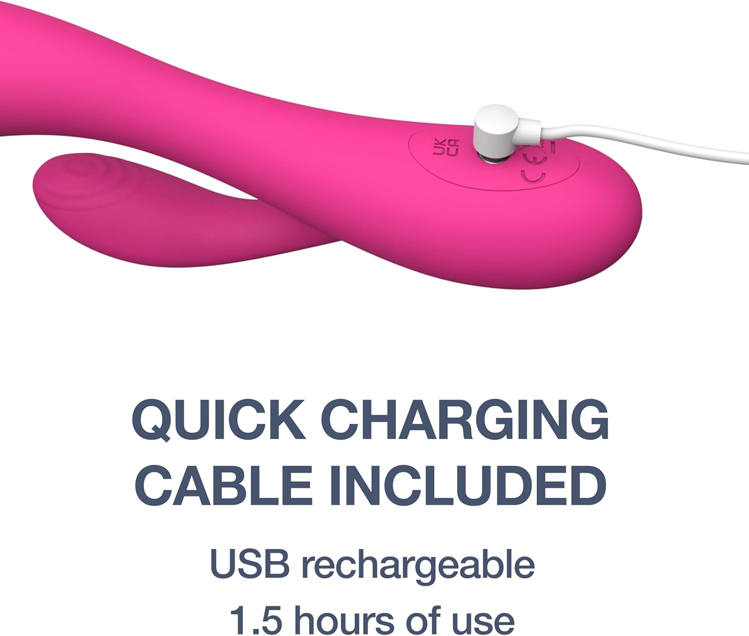 Dual Rabbit Vibrator Personal Massager - 10 Vibration Settings | Body-Safe Silicone, Waterproof, USB Rechargeable, Sex Toy for Women and Men