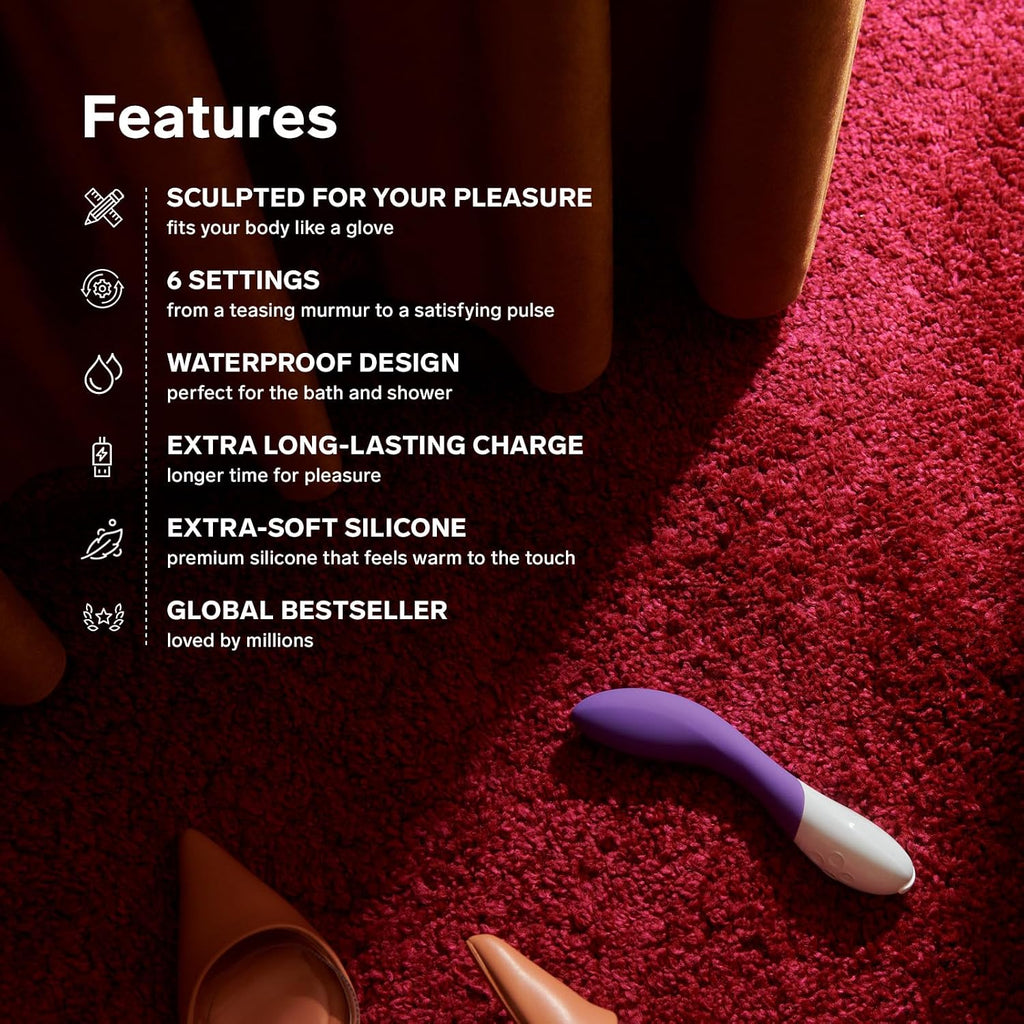 G-Spot Vibrator, Curved Personal Massager, Cerise | This curved G-spot vibrator offers 6 intensity modes, delivering discreet, powerful internal stimulation for women.