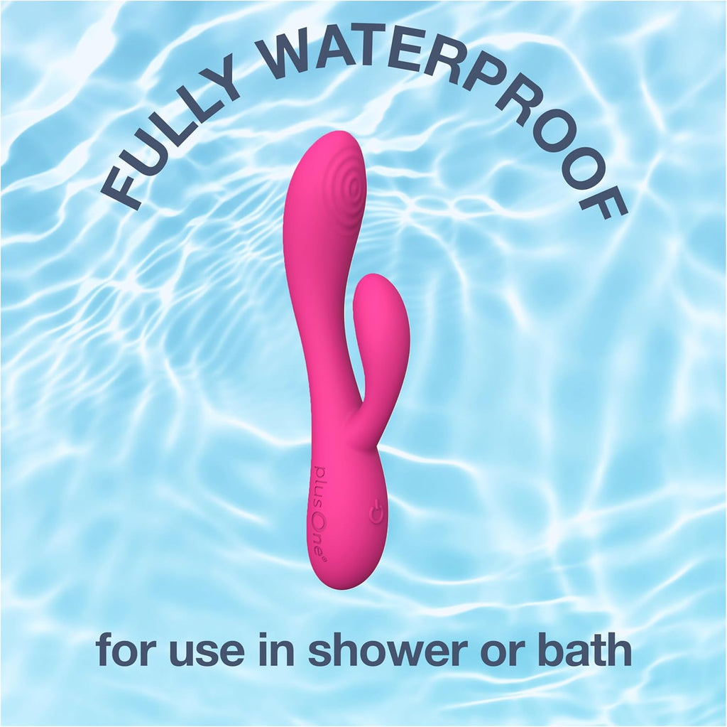 Dual Rabbit Vibrator Personal Massager - 10 Vibration Settings | Body-Safe Silicone, Waterproof, USB Rechargeable, Sex Toy for Women and Men