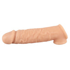 6 Inches Penis Sleeve – Realistic Soft Extension Sleeve with Testicle Ring (Pink)