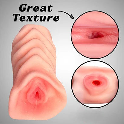 Realistic Pocket Pussy & Anal Masturbator – Dual-Entry Soft Silicone Male Stroker