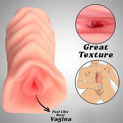 Realistic Pocket Pussy & Anal Masturbator – Dual-Entry Soft Silicone Male Stroker