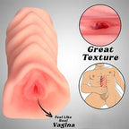 Realistic Pocket Pussy & Anal Masturbator – Dual-Entry Soft Silicone Male Stroker